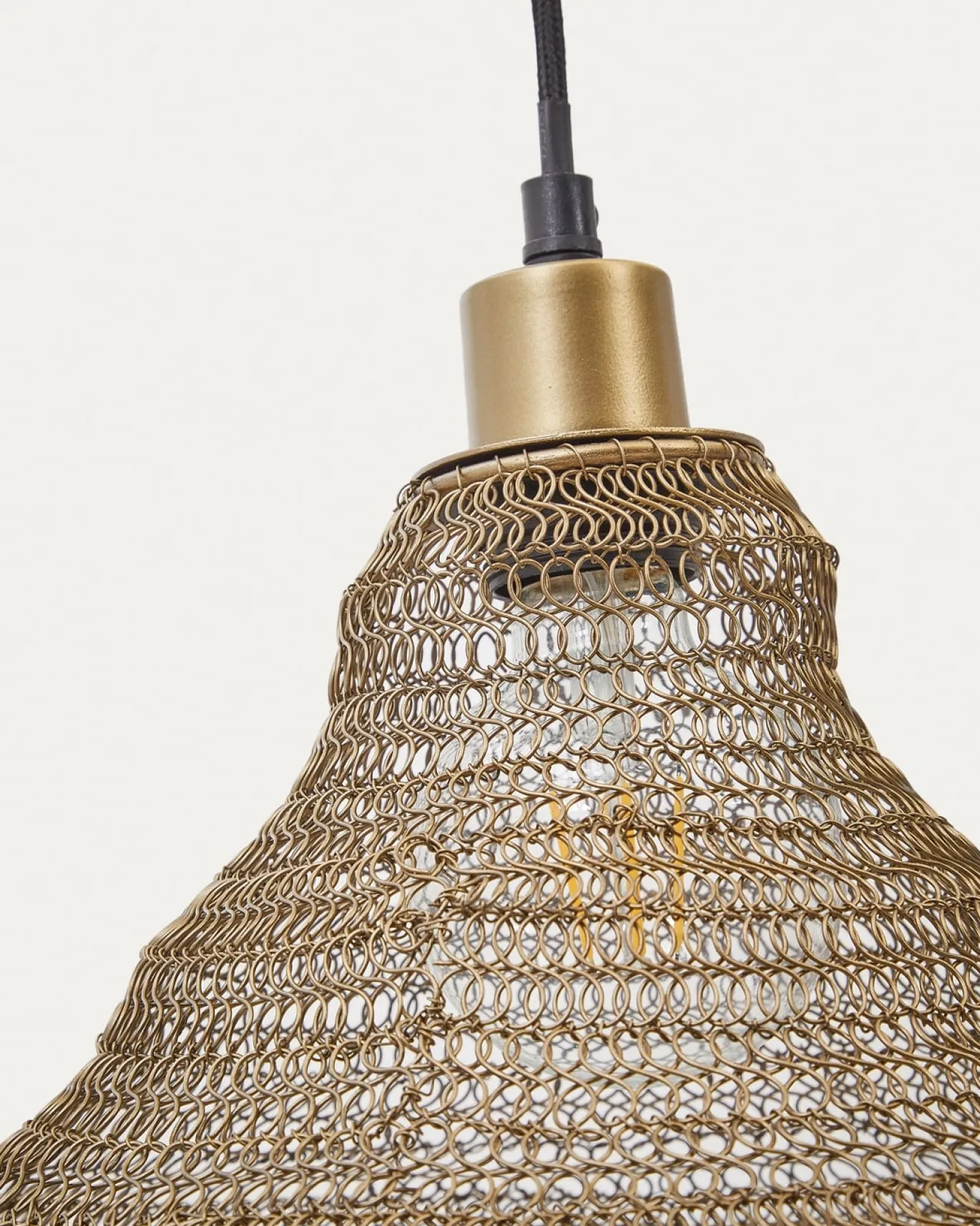 Kave Home Plafondlamp Sarraco Goudkleurig Metaal Ø58cm