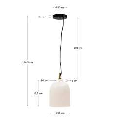 Kave Home Plafondlamp Shenli Albast Ø15cm