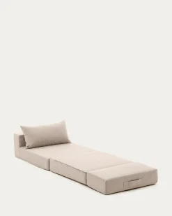 Kave Home Poefbed Arty Stof Beige 70x89 (200)cm
