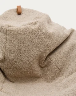 Kave Home Poef Vicka Beige Bouclé Ø70cm