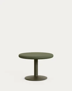 Kave Home Ronde Buitentafel Esilda Groen Cement Ø70cm Met Onderstel Ø42x45cm