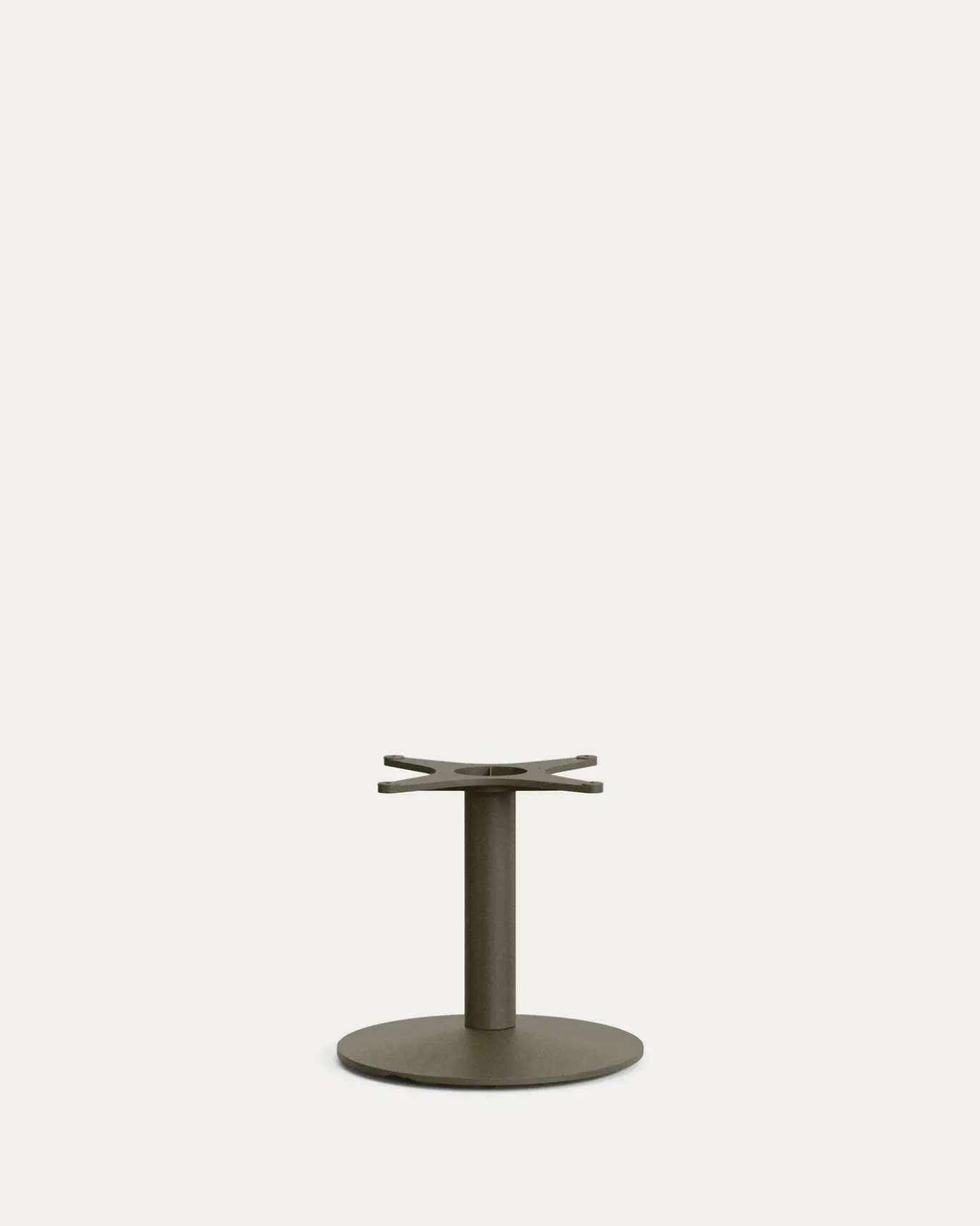 Kave Home Ronde Buitentafel Esilda Groen Cement Ø70cm Met Onderstel Ø42x45cm