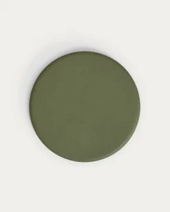 Kave Home Ronde Buitentafel Esilda Groen Cement Ø70cm Met Onderstel Ø42x45cm