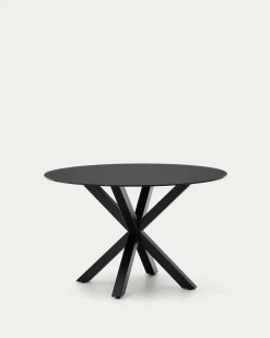 Kave Home Ronde Glazen Tafel Argo Zwart Ø120cm