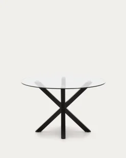 Kave Home Ronde Glazen Tafel Argo Zwart Ø119cm