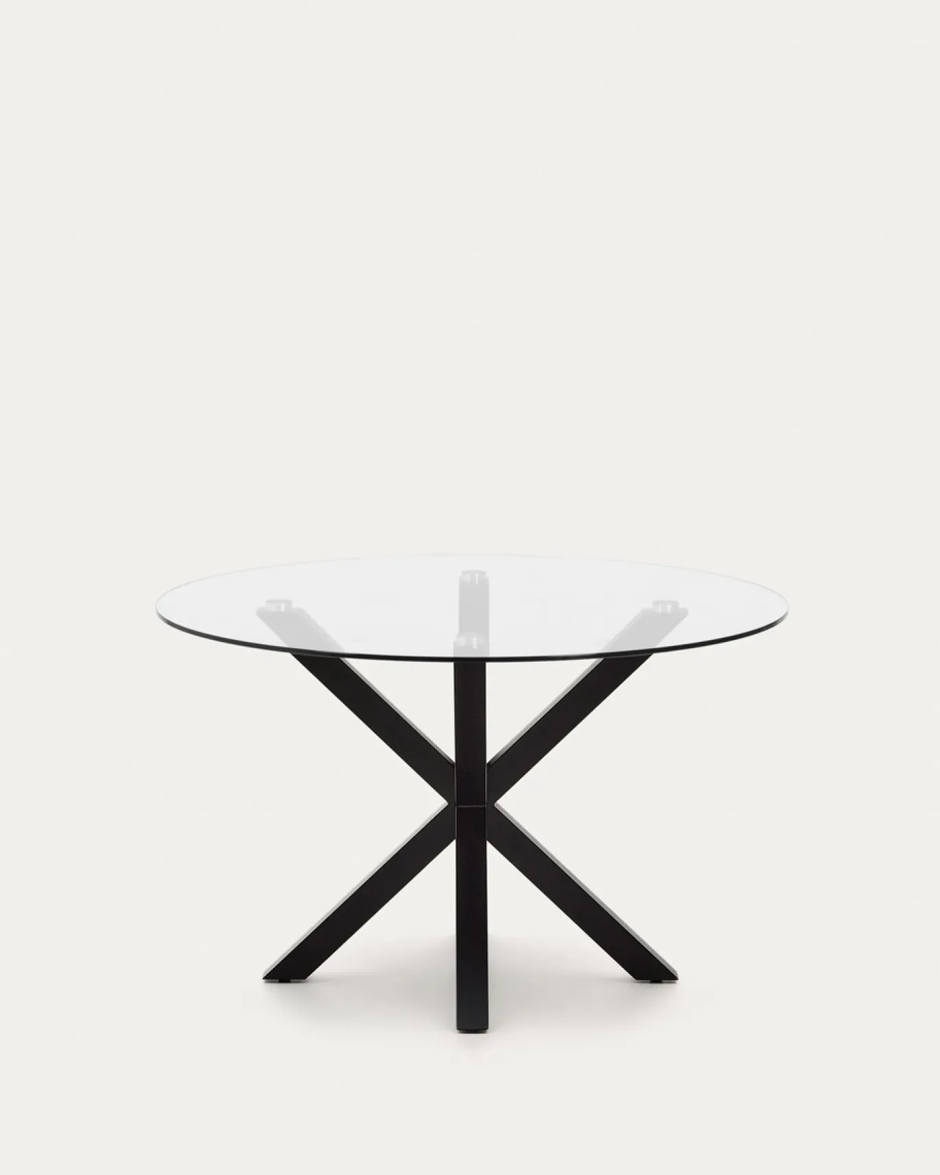 Kave Home Ronde Glazen Tafel Argo Zwart Ø119cm