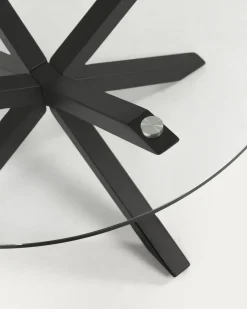 Kave Home Ronde Glazen Tafel Argo Zwart Ø119cm