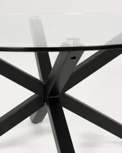 Kave Home Ronde Glazen Tafel Argo Zwart Ø119cm