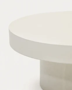 Kave Home Ronde Salontafel Aiguablava Wit Cement Ø90cm