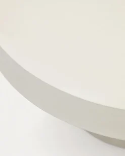 Kave Home Ronde Salontafel Aiguablava Wit Cement Ø90cm