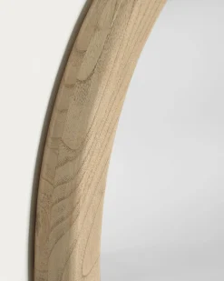Kave Home Ronde Spiegel Aluin Hout Mindi Ø50cm
