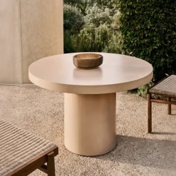 Kave Home Ronde Tafel Aiguablava Beige Cement Ø120cm