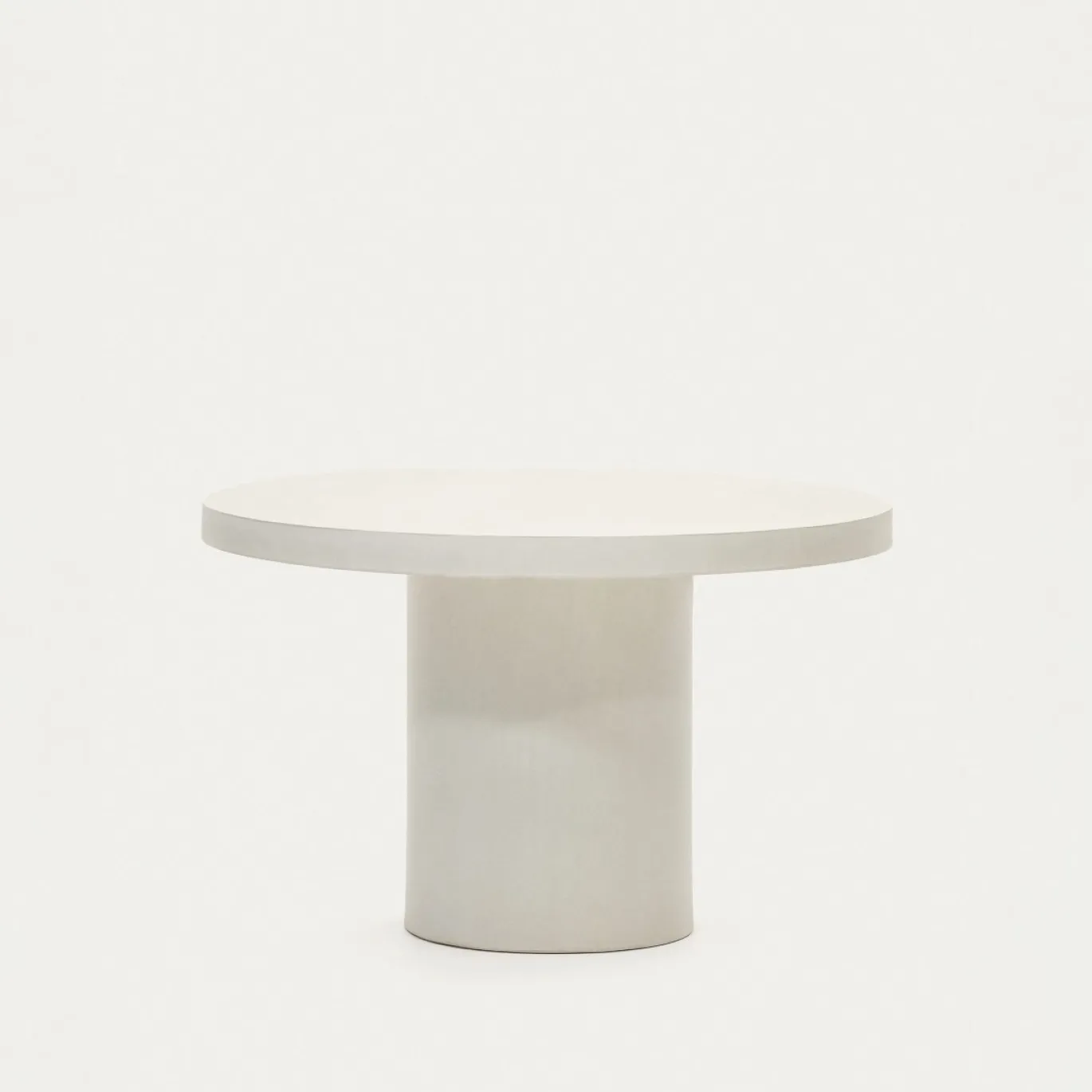 Kave Home Ronde Tafel Aiguablava Wit Cement Ø120cm