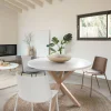Kave Home Ronde Tafel Argo Wit Melamine Houteffect Ø120cm