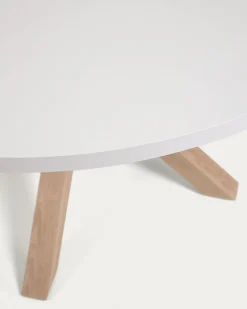 Kave Home Ronde Tafel Argo Wit Melamine Houteffect Ø120cm