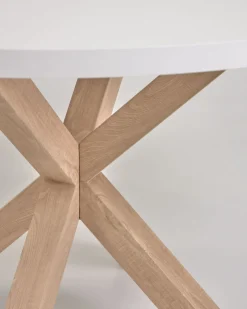 Kave Home Ronde Tafel Argo Wit Melamine Houteffect Ø120cm