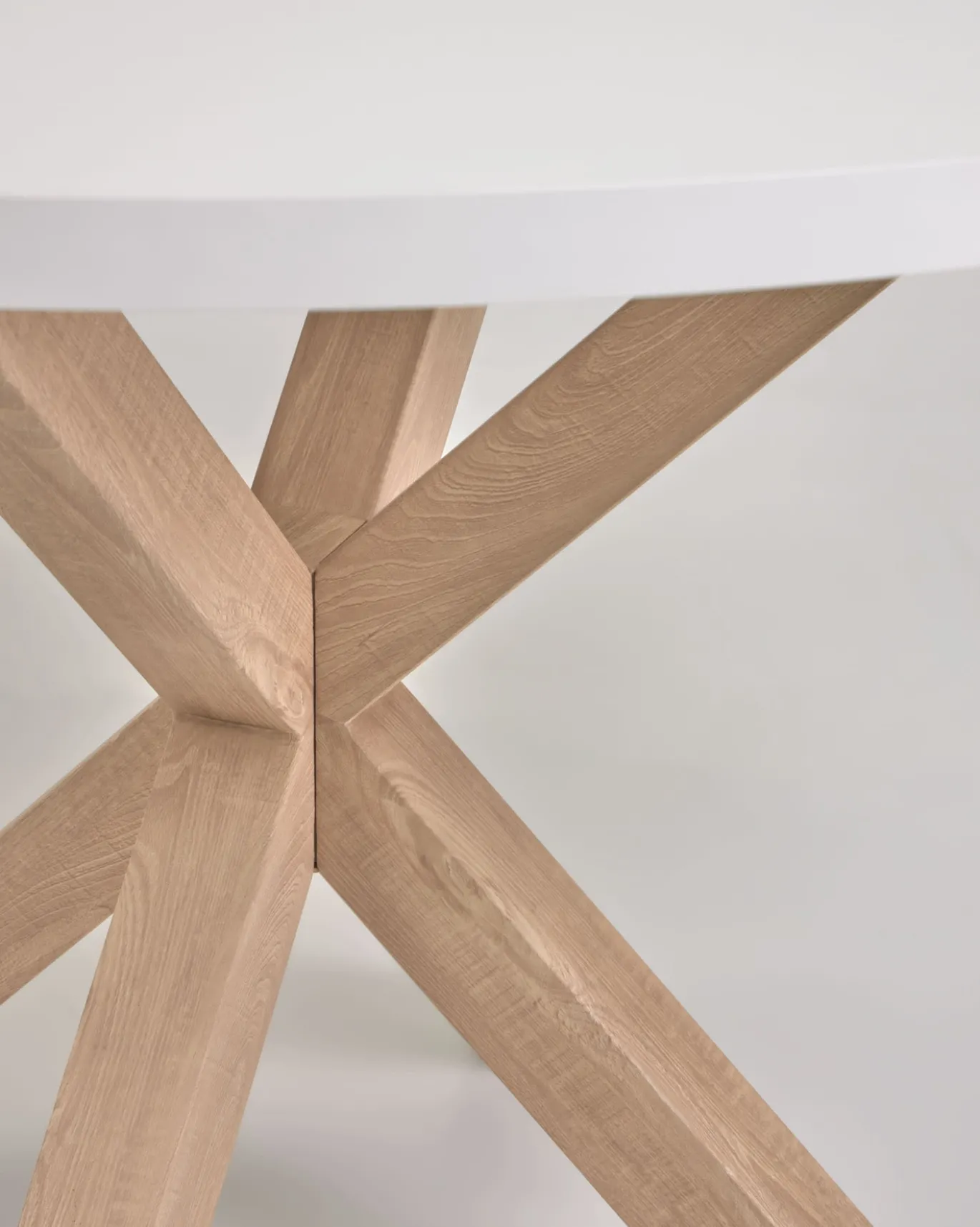 Kave Home Ronde Tafel Argo Wit Melamine Houteffect Ø120cm
