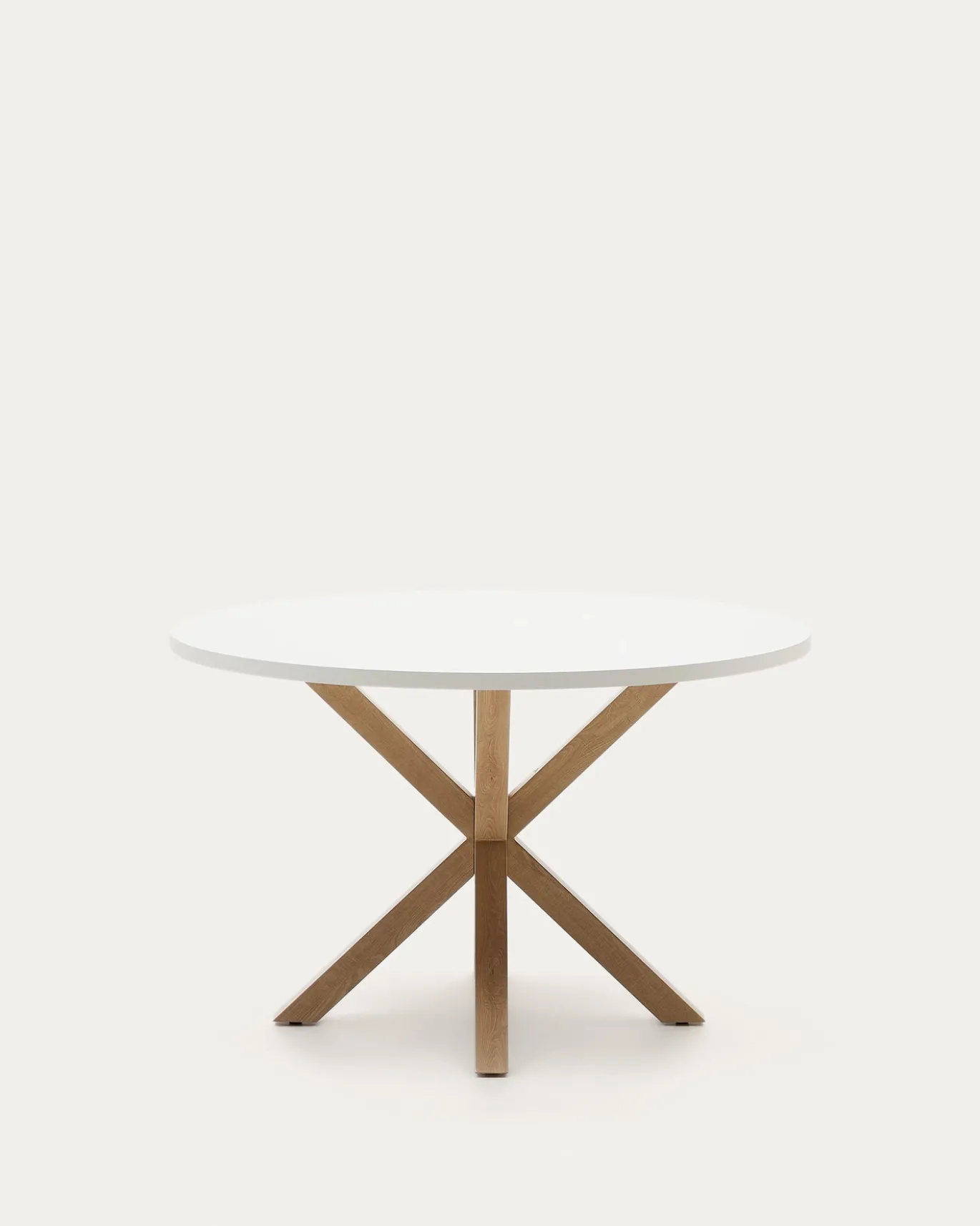 Kave Home Ronde Tafel Argo Wit Melamine Houteffect Ø120cm