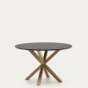 Kave Home Ronde Tafel Argo Zwartgelakt Mdf Houteffect Ø120cm