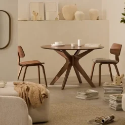 Kave Home Ronde Tafel Naanim Walnootfineer Ø120cm