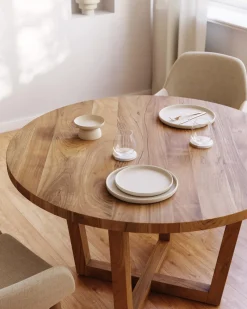 Kave Home Ronde Tafel Nahla Massief Acaciahout Ø120cm