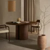 Kave Home Ronde Tafel Nealy Walnootfineer Donkere Afwerking Ø150cm