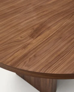 Kave Home Ronde Tafel Nealy Walnootfineer Donkere Afwerking Ø150cm