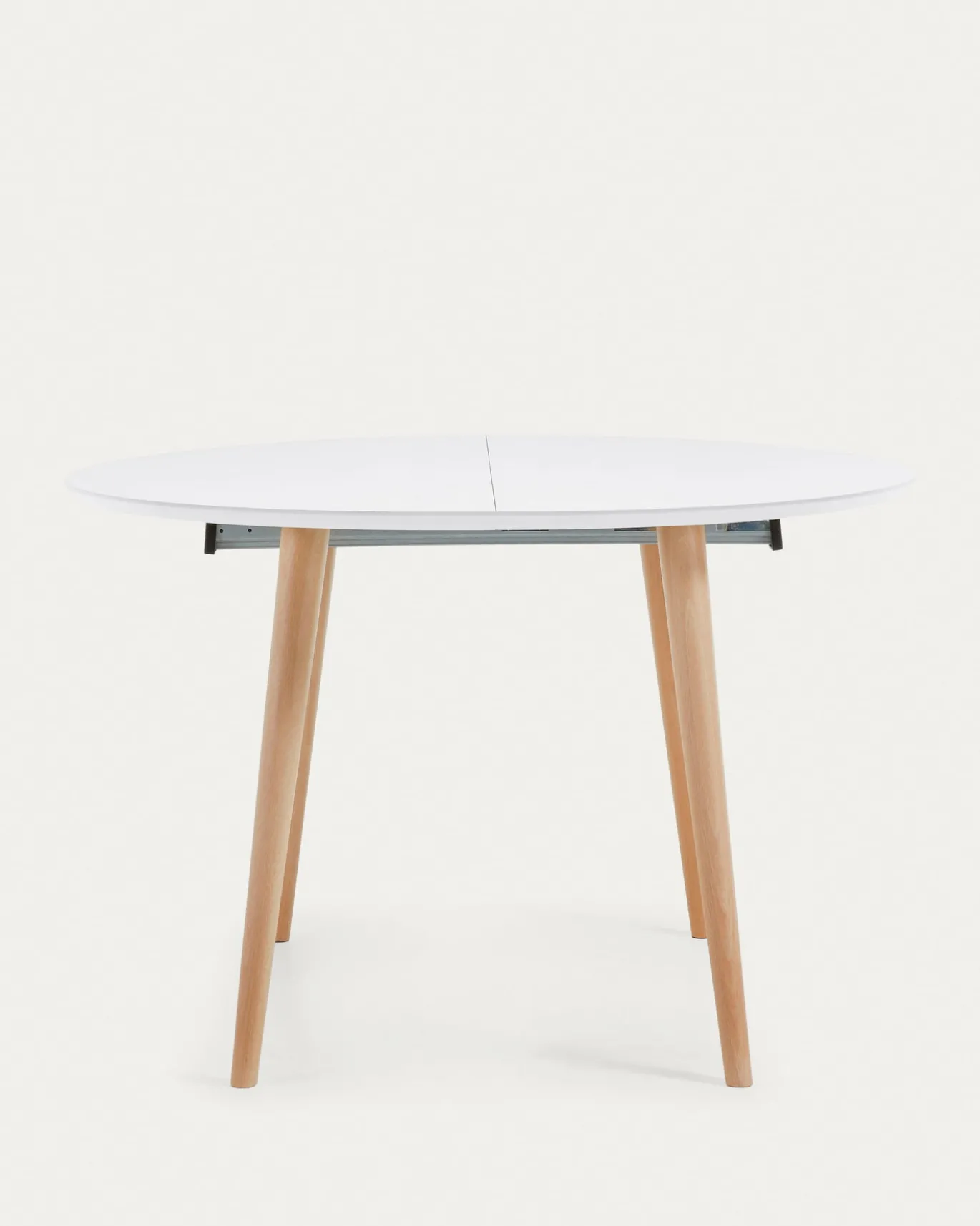 Kave Home Ronde Uitschuifbare Tafel Oqui Wit Ø120-200cm