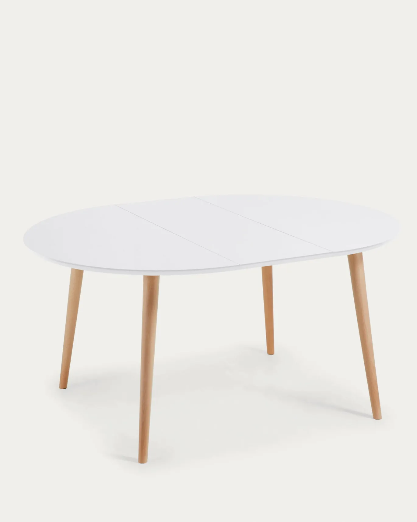 Kave Home Ronde Uitschuifbare Tafel Oqui Wit Ø120-200cm