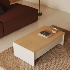 Kave Home Salontafel Abilen Eikenfineer Wit 110x60cm