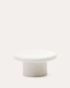 Kave Home Salontafel Addaia Wit Cement Ø90cm