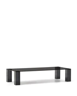 Kave Home Salontafel Adularia Glas Donkergrijs 140cm