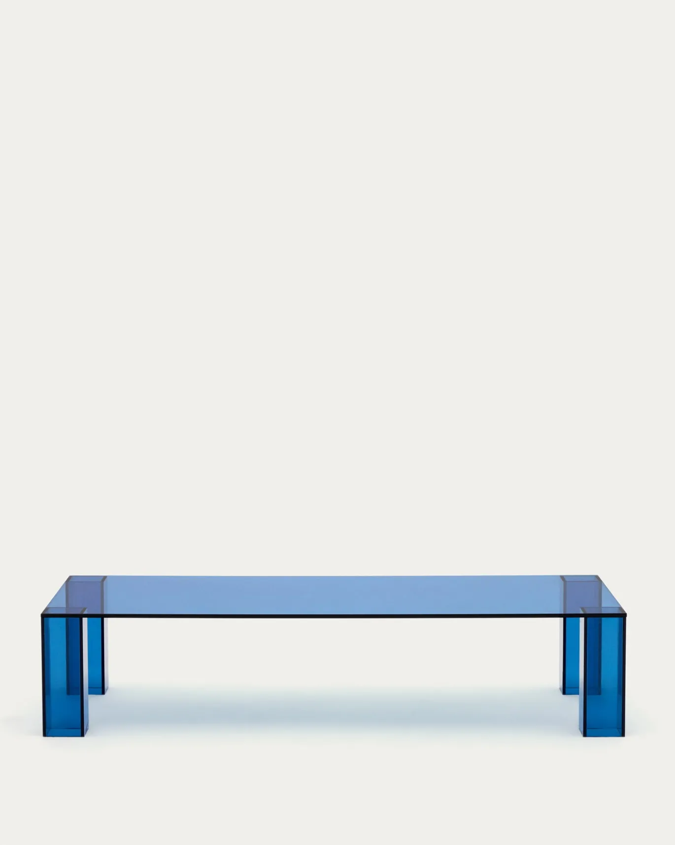 Kave Home Salontafel Adularia Blauw Gehard Glas 140x60cm
