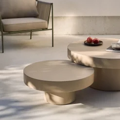 Kave Home Salontafel Aiguablava Cement Beige Ø90cm
