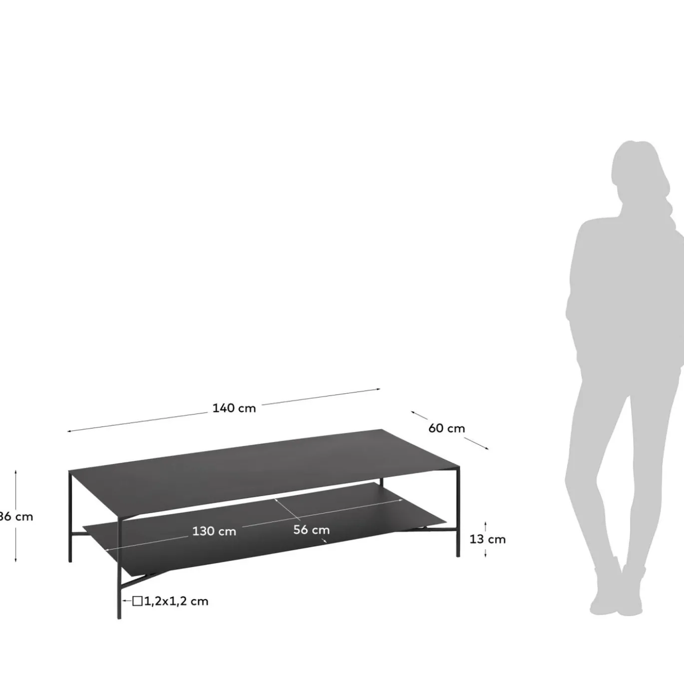 Kave Home Salontafel Azisi 140x60cm