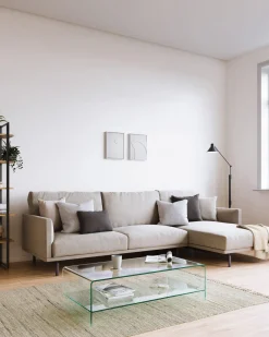 Kave Home Salontafel Burano Glazen 110x55cm
