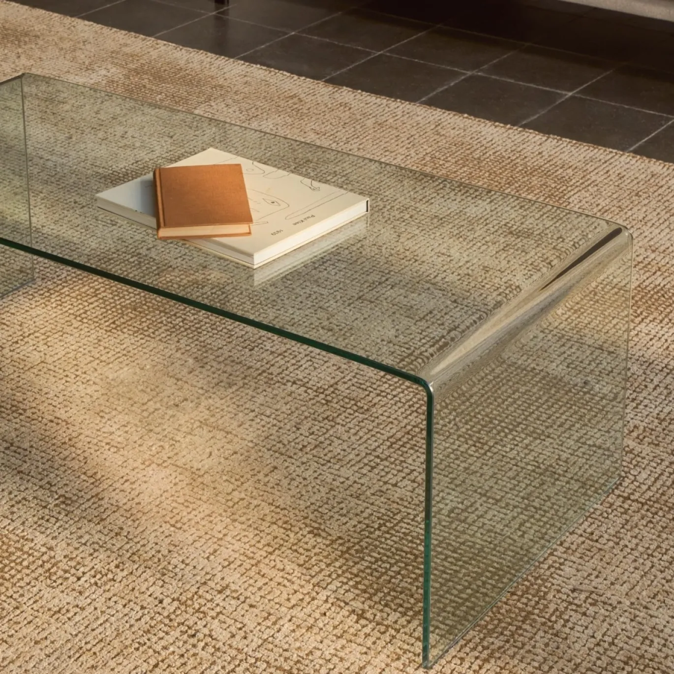 Kave Home Salontafel Burano Glazen 110x50cm
