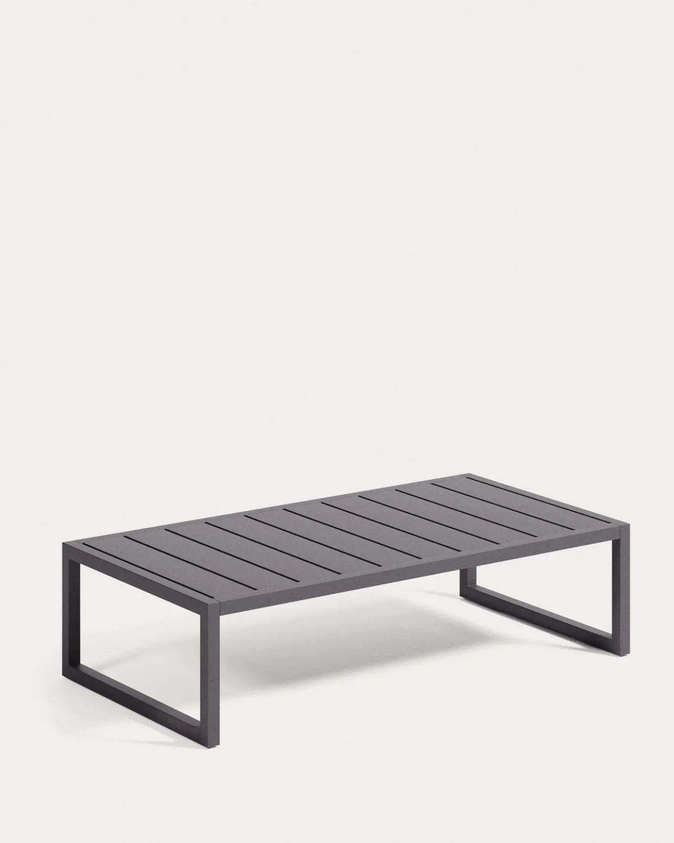 Kave Home Salontafel Comova Outdoor Zwart Aluminium 60x114cm