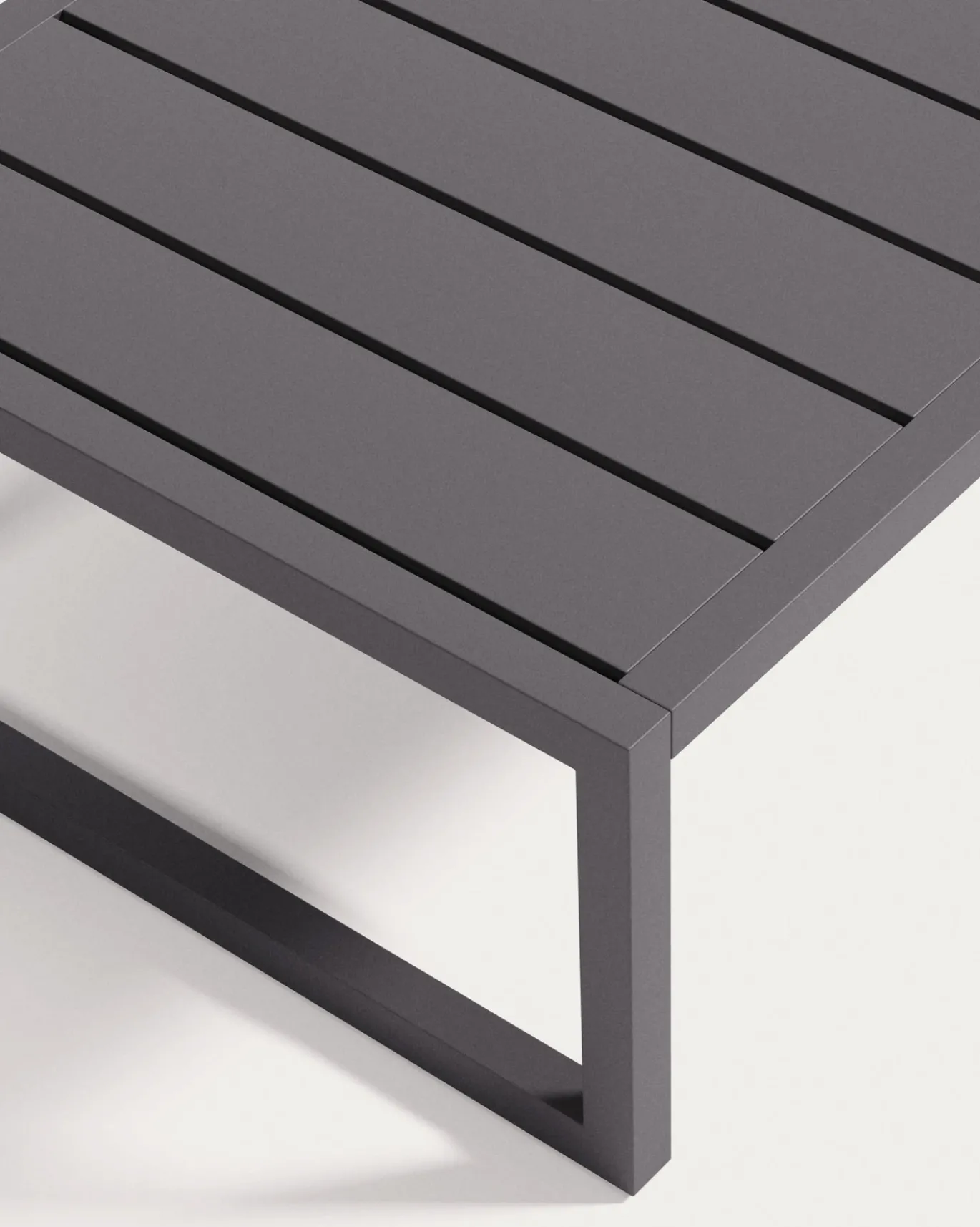 Kave Home Salontafel Comova Outdoor Zwart Aluminium 60x114cm
