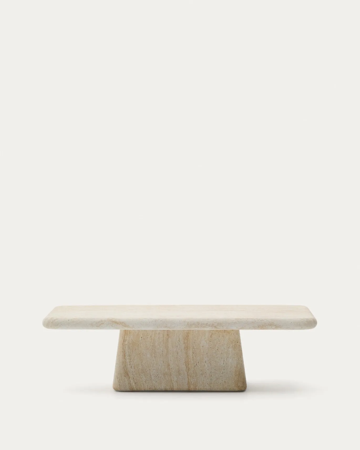 Kave Home Salontafel Drasi Cement met Travertijneffect 140x70cm