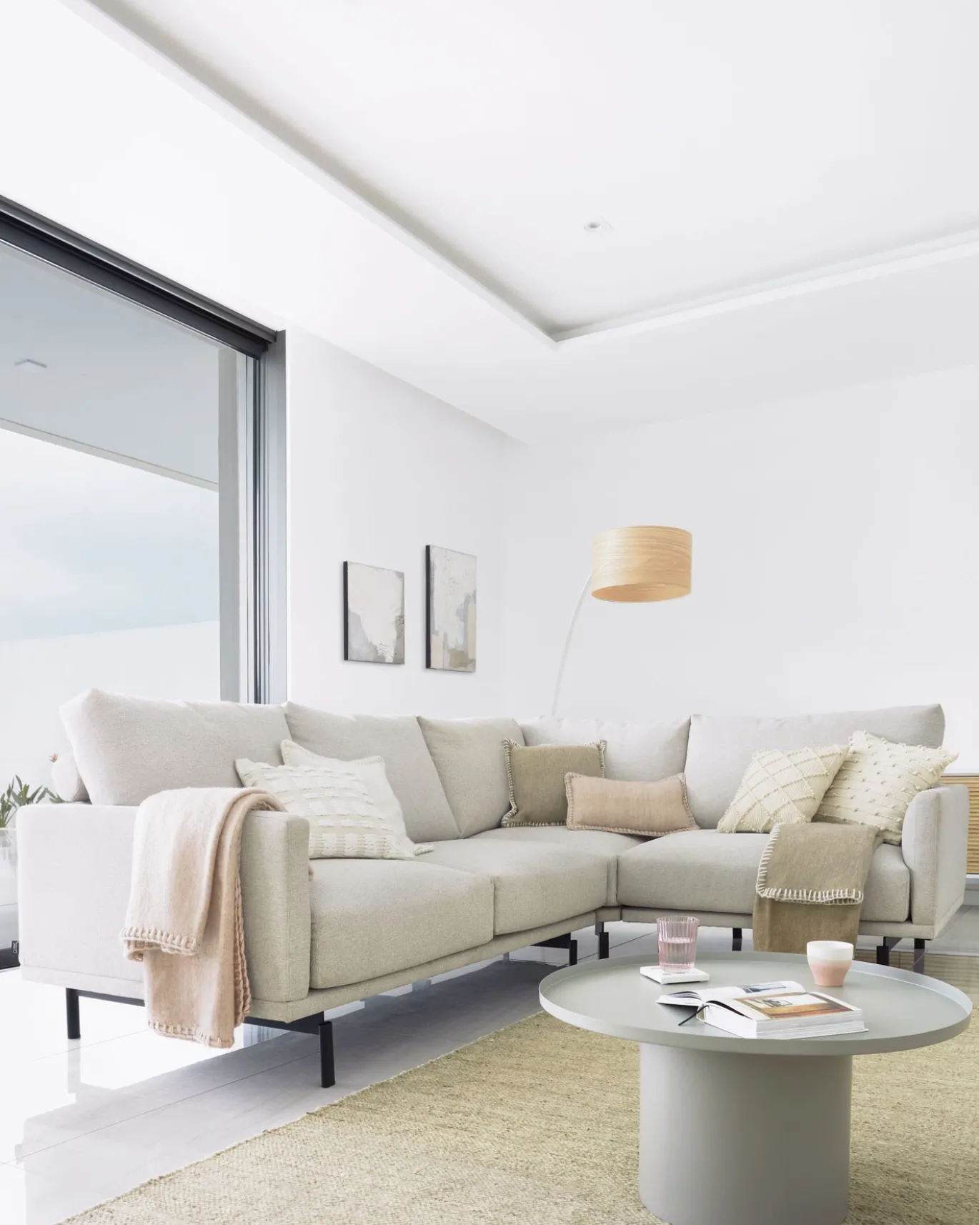 Kave Home Salontafel Fleksa Rond Grijs Metaal Ø72cm