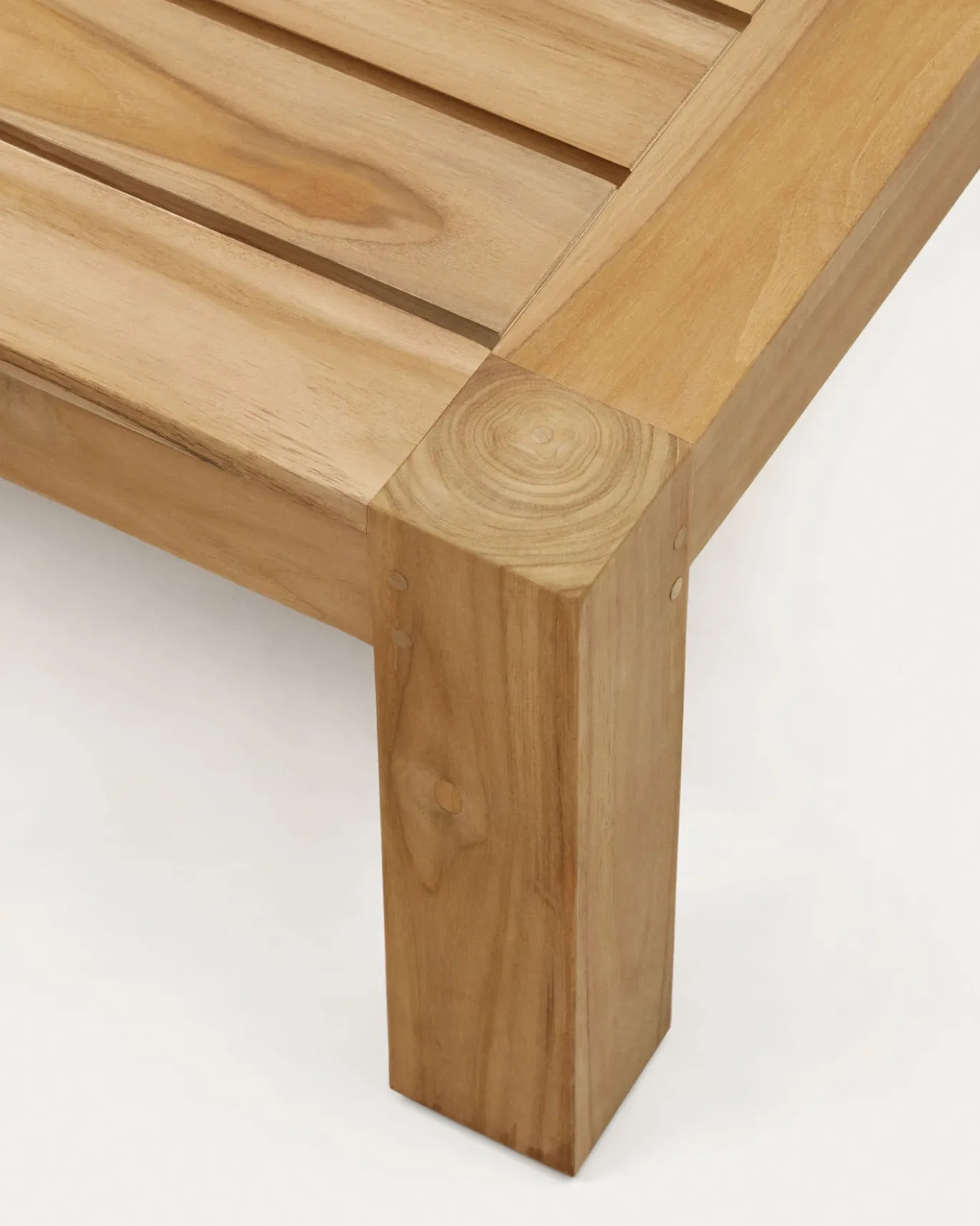 Kave Home Salontafel Forcanera Massief Teakhout 150x71cm