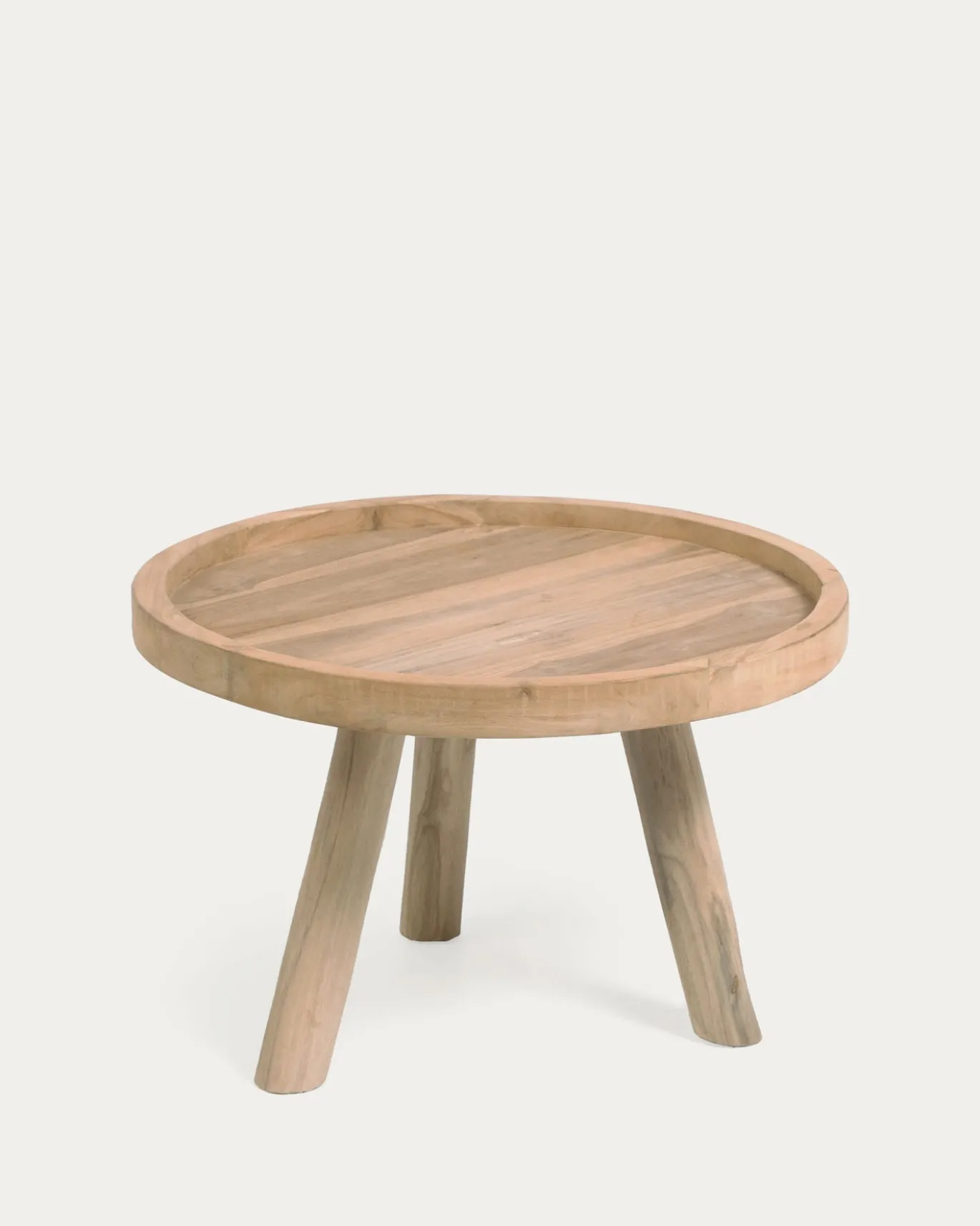 Kave Home Salontafel Glenda Massief Teakhout Ø55cm