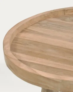 Kave Home Salontafel Glenda Massief Teakhout Ø55cm