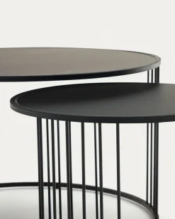 Kave Home Salontafel Hadar Set van 2 Glas Ø75cm / Ø45cm
