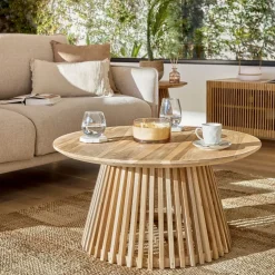 Kave Home Salontafel Jeanette Ø80cm Naturel