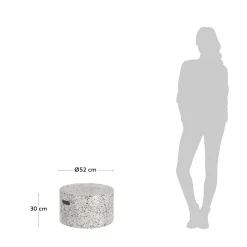 Kave Home Salontafel Jenell Wit Terrazzo Ø52cm