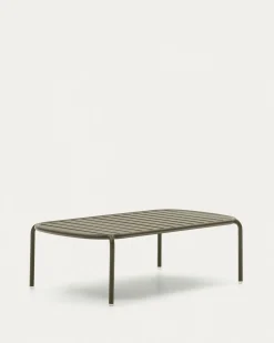 Kave Home Salontafel Joncols Outdoor Aluminium Groen Ø110x62cm