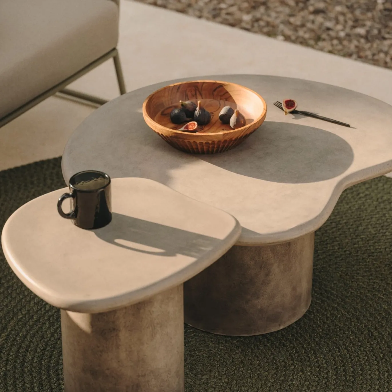 Kave Home Salontafel Macarella Grijs Cement 83x77cm