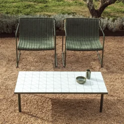 Kave Home Salontafel Maurina Staal Tegels Beige 122cm